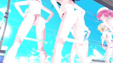 "Gigantic Holo Pussy Spreads Uncensored on Live Stage!"