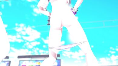 "Gigantic Holo Pussy Spreads Uncensored on Live Stage!"