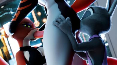 Rewritten as: "The Kinky Bunny and Otter Sandwich... With Clothing!?"