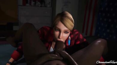 'Rachel eats a thick black cock while getting fucked in the ass in an office setting, edited by CricketCricket1'