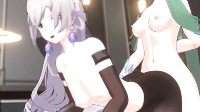 'Golden-haired Goddess Bronya's Cum-coated Tongue Hungrily Licks Cocolicious Delights'.
