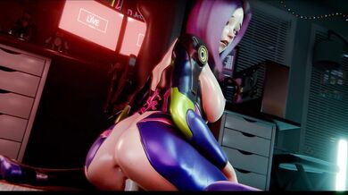 Overwatchs DVa Gets Pleasure From A Sex Toy While Playing The Game And Her Favorite Toon Is Megaera In 4K Resolution