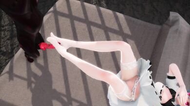 Maid Miku and her furry friends are in for a sexy time!