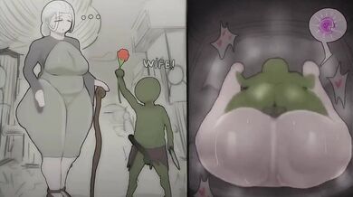 A young man tries to get it up with a cute old lady but gets stuck with a horny goblin instead!