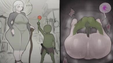 A young man tries to get it up with a cute old lady but gets stuck with a horny goblin instead!