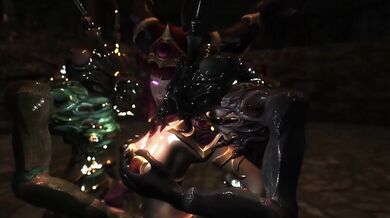 A Two-Headed Dragon and Her Worm Lover Meet in Skyrim for a Hot and Wild Fucking Session with Alexstrasza