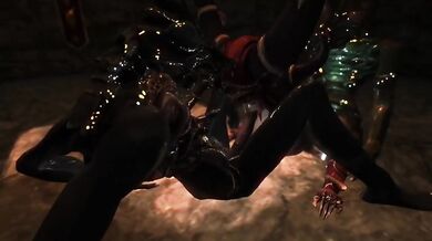 A Two-Headed Dragon and Her Worm Lover Meet in Skyrim for a Hot and Wild Fucking Session with Alexstrasza