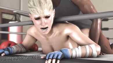 Cassie Cage goes to the gym and gets fucked in all her orifices!