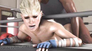 Cassie Cage goes to the gym and gets fucked in all her orifices!