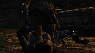 A young Khajiit teen is seduced by a skeever and stuffed full of his seed, leaving her satisfied and pregnant with his kits