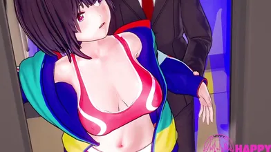 Training with Chikan (Shizuka Mikazuki)