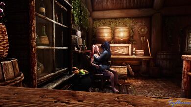 I think the correct one would be: Pei taking advantage of Elanors innocence and her horse cock