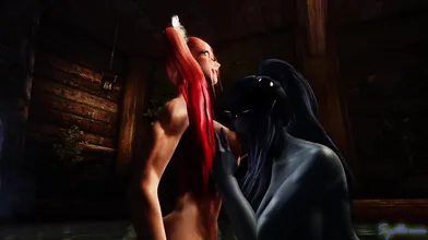 I think the correct one would be: Pei taking advantage of Elanors innocence and her horse cock