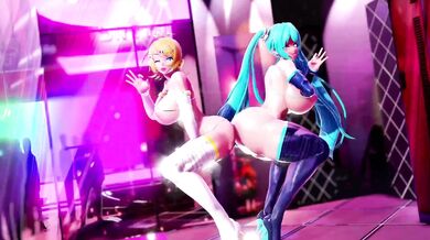 Watch this hot and steamy threesome between Nyakumi, HMV and a camera!