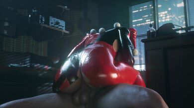 Lady in Red Rides the Big Black Dong!