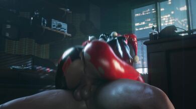 Lady in Red Rides the Big Black Dong!