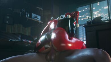 Lady in Red Rides the Big Black Dong!