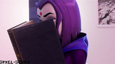 Furry-Fantasy - Raven Fucks Starfire, the Mythical Creature with a Perfect Pixelated Body