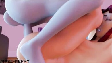 Furry-Fantasy - Raven Fucks Starfire, the Mythical Creature with a Perfect Pixelated Body