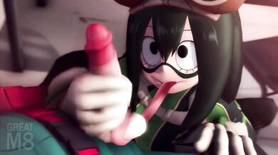 Tsuyu and Asui go Froppy-Sloppy while Great Making Love