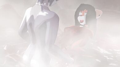 Ezi and May take a sexy dip in the hot spring, but they didnt expect it to be so hot!