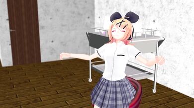 A young woman in anime style is having passionate sex with her lover Her body shakes violently as she cums hard and screams out loud