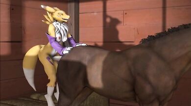 Renamon rides Sumerian Dragon with her massive horse-shaped cock, taking him to a realm of erotic pleasure beyond imagination