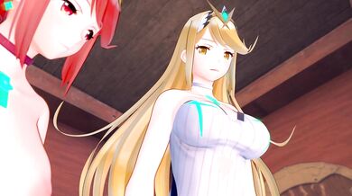 A giant Aegis robot with a human-like face and limbs fucks a sexy young lady in the middle of a devastated city