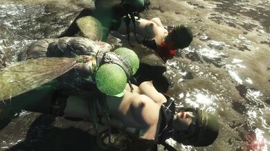 Sexy babes in the post-apocalyptic wasteland get tangled up with a swarm of radioactive mutant flies, and things getwellbloated