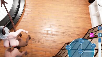 Watch Monica and Emma [Virtual Animated App] in a steamy threesome with their boyfriends!