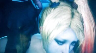 Biker Chick Harley Gets Boned by Canines in the Studio