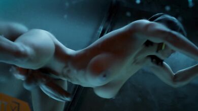 Pharah and Snippy engage in a glory hole session with the help of Pharahs rocket launcher, but no World of Warcraft players are present