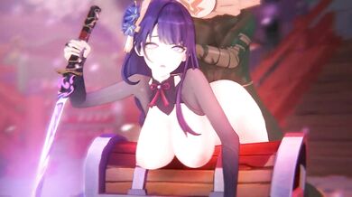 Raiden the Shogun gets into a dirty business with Kyonko0087 and their sexual adventures are captured in this hentai video