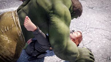 The Hulk gets pounded by Black Widow in 4K ultra high definition pornography