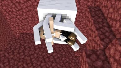 You found a Minecraft-themed porn video with a cat girl and she gets fucked by a ghast