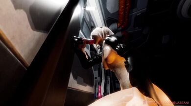 2B deepthroating a dildo while getting filmed