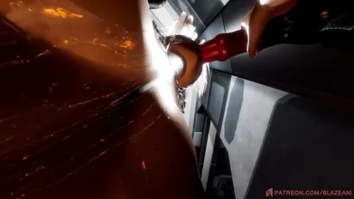 2B deepthroating a dildo while getting filmed