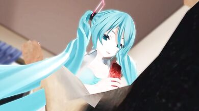 Miku enjoys some doggy playtime with her furry friend!