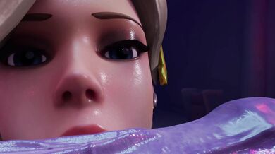 Overwatch Harem With Widow Pharah And Mercy Enjoying A Neon Threesome! [NeonSin][4K]