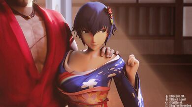 Naoto gets Turned Out by NTR, a Female and Male, Blackened