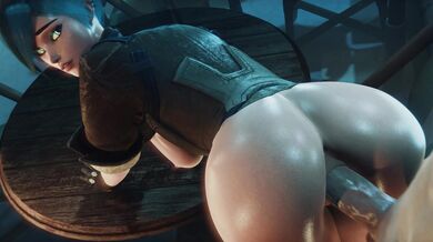 Sexy Tracer from Overwatch gets fucked by Megaera, the goddess of vengeance in 4K Ultra HD porn video!