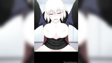 Busty Anime characters in a threesome hentai sex scene!