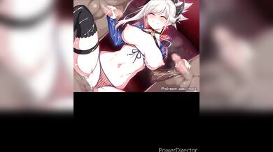 Busty Anime characters in a threesome hentai sex scene!