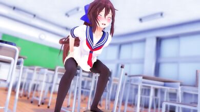 Watch as Hikari desperately masturbates on her desk, legs spread wide open in the middle of an important meeting