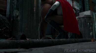 Watch as Alley deepthroats Powergirl until she can no longer hold back her orgasm!