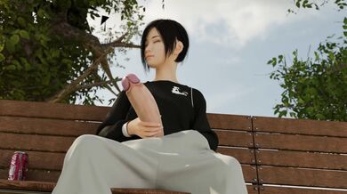 The sexy lady Mae is at the park playing with her big boobs, waiting for you to join in on the fun!