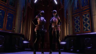 Two naughty sisters caught on camera pleasuring each other in the convent