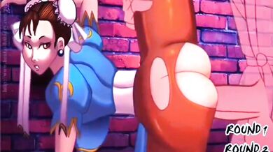 Chun-Lis Brawling in the Streets [Purple Mantis]