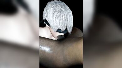 Pornstar takes a deep throat blowjob from a mysterious guy in the bathroom during her 9-to-5 job, with creampie as the final act