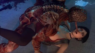 The Loving Embrace of Ada X and the Licker in Darktronic SFM